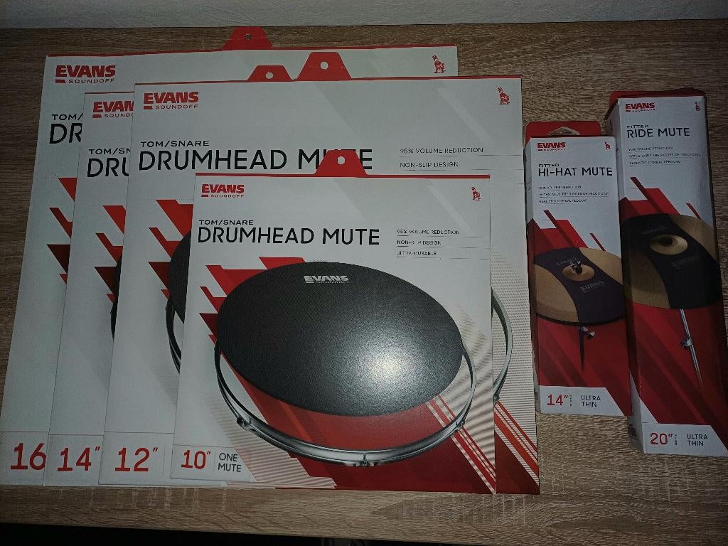Lot de 6 Sourdines evans batterie, Musique & Instruments, Batteries & Percussions, Neuf, Électronique, Enlèvement