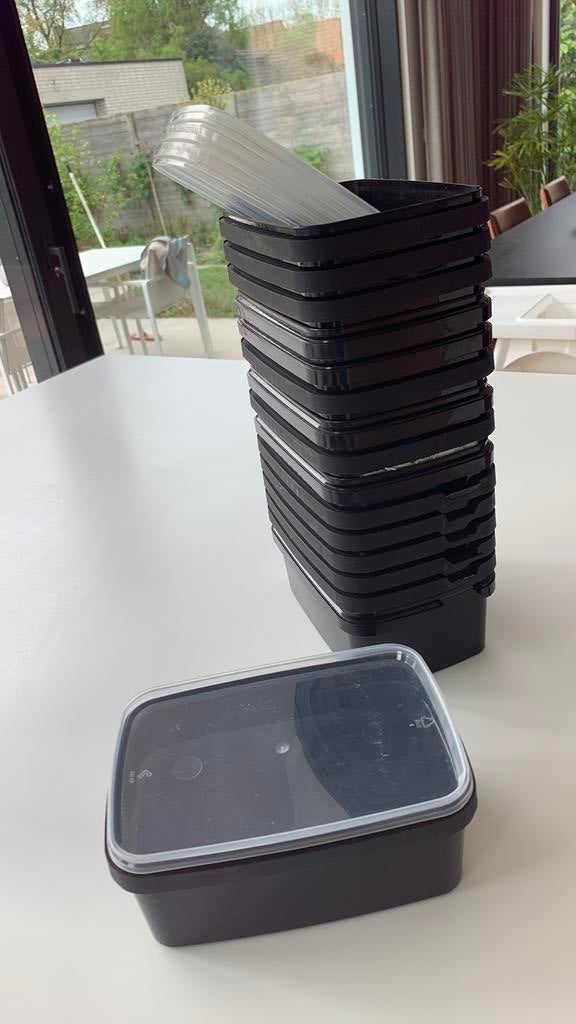 Perfect stapelbare doosjes met deksel, Ophalen, Zo goed als nieuw