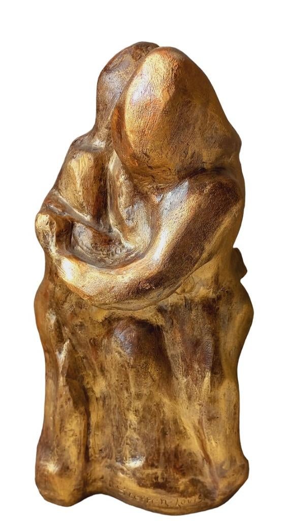 Louis Steffen "de omhelsing" in terra cotta, Ophalen