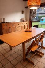 Mooie verstelbare eikenfineer houten eettafel, Huis en Inrichting, Tafels | Eettafels, Ophalen