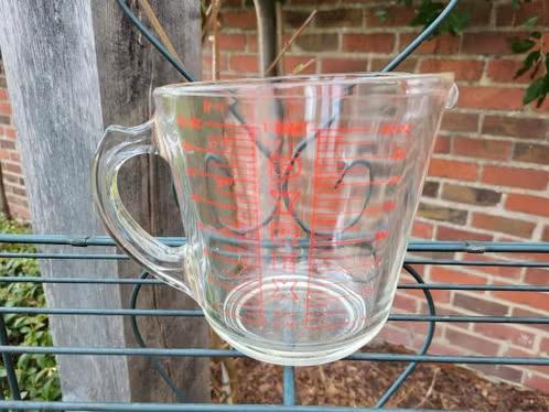 Vintage Pyrex Maatbeker - 1 Liter / 1 Quart - Dik Glas, Antiek en Kunst, Antiek | Keukengerei, Ophalen