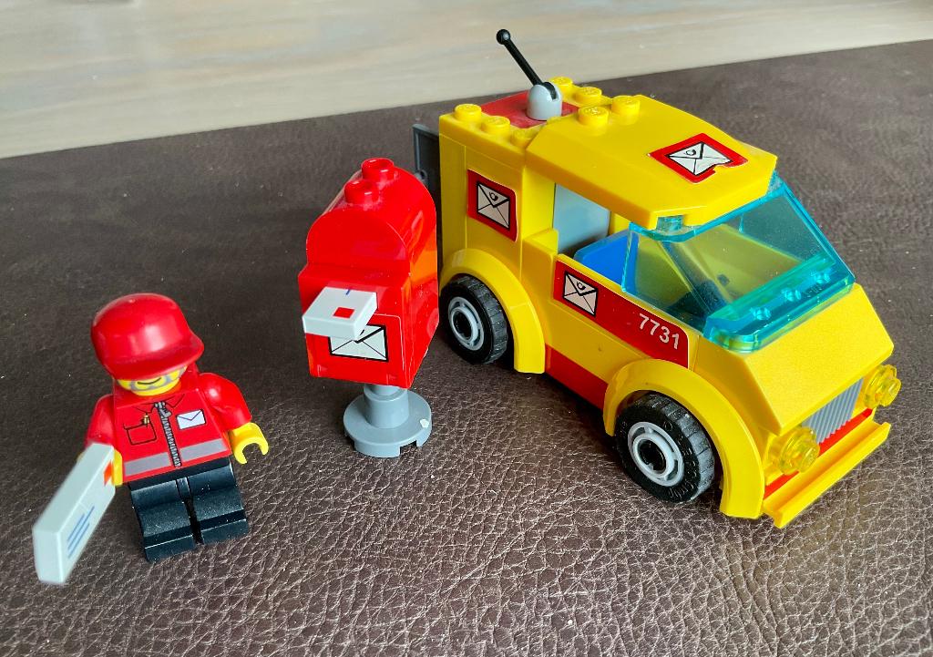 Lego 7731, Postauto, mail van, Compleet, Gebruikt, Lego, Ophalen of Verzenden