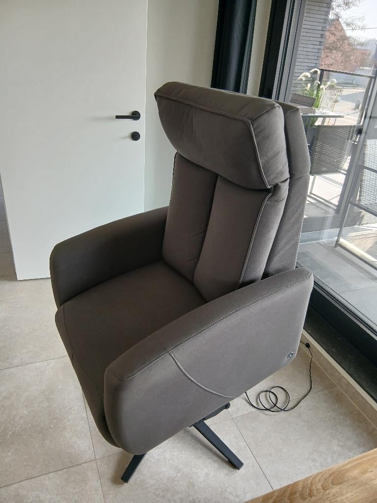 Elektrische relaxzetel, Huis en Inrichting, Fauteuils, Ophalen, Minder dan 75 cm, Zo goed als nieuw, Stof
