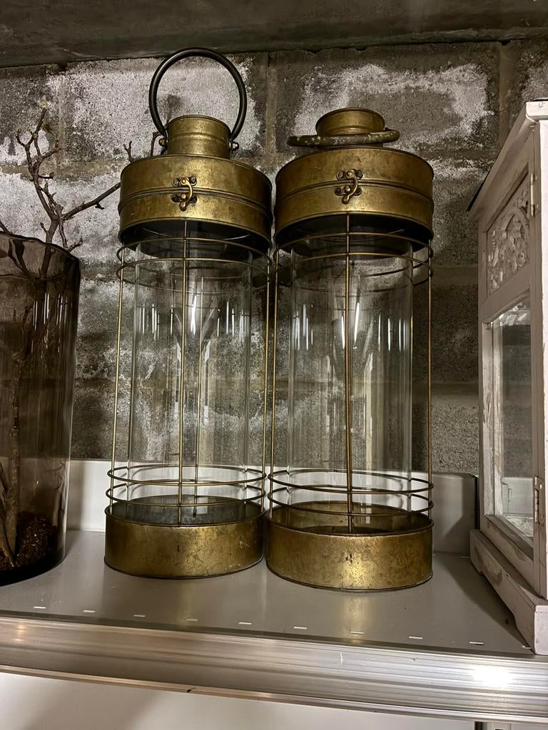 2 koperen lantaarns gifts amsterdam, Enlèvement, Cuivre