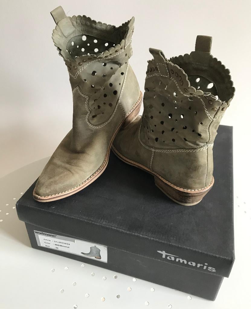 Bottillons cuir Tamaris Wortmann, Vêtements | Femmes, Chaussures, Enlèvement, Porté