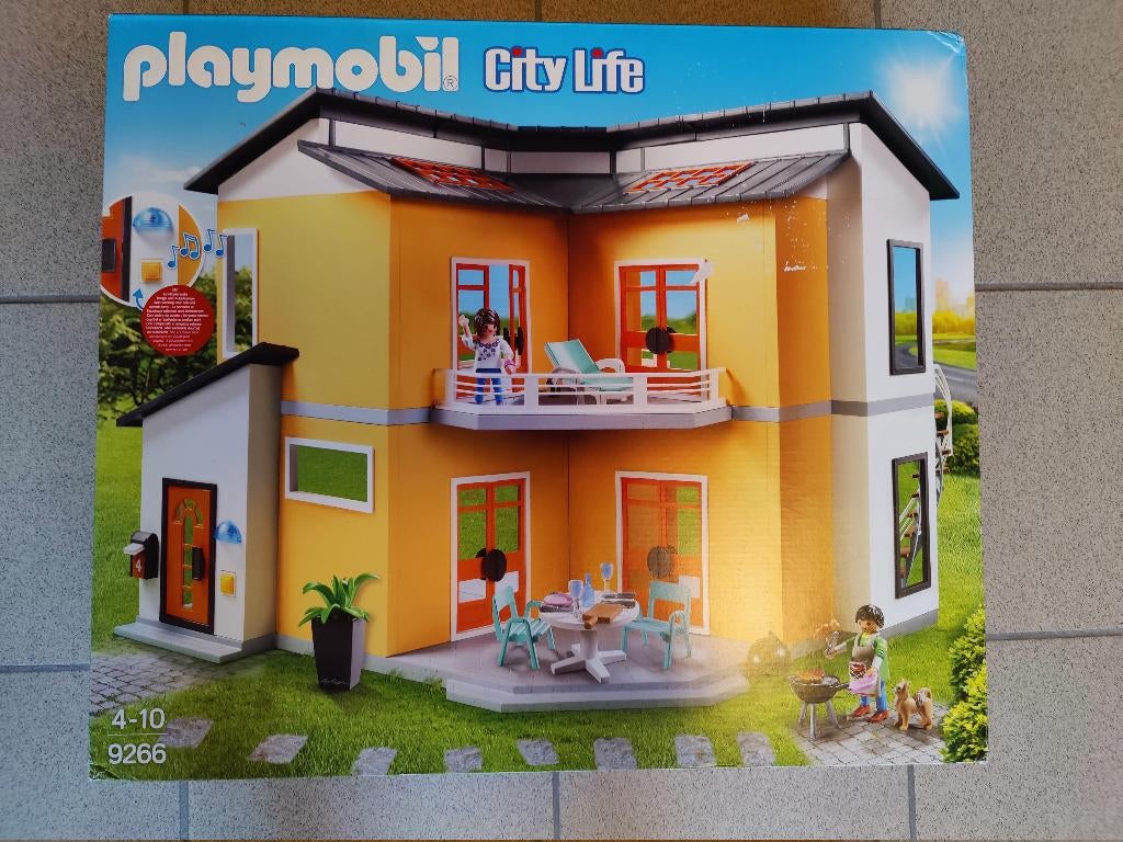 Playmobil 9266 Modern woonhuis, Ophalen, Zo goed als nieuw, Complete set