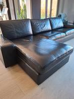 IKEA KIVIK 4‑zits zetel chaise longue leder zeer goede staat, Huis en Inrichting, Ophalen, 300 cm of meer, Leer, Zo goed als nieuw