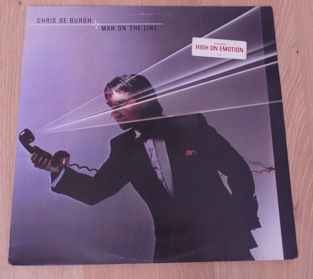LP  Chris de Burgh ‎– Man On The Line, Cd's en Dvd's, Vinyl | Rock, Gebruikt, Poprock, 12 inch, Ophalen of Verzenden
