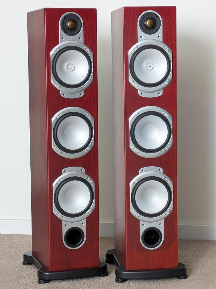 Monitor Audio Silver RS8, flagship model, 3-weg, 175 W RMS, Audio, Tv en Foto, Luidsprekerboxen, Gebruikt, Front, Rear of Stereo speakers