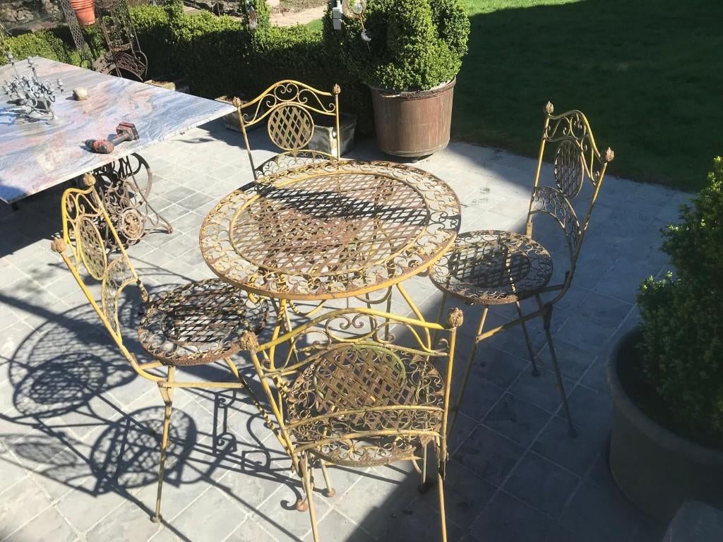 Smeedijzeren tuinset, Ophalen, Gebruikt, Tuinset, Overige materialen