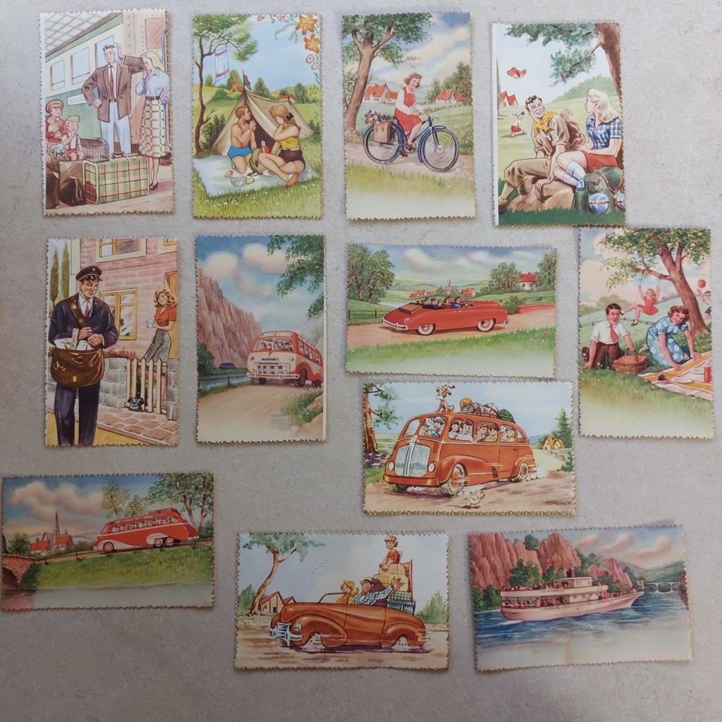 Mooi lot vintage fanatasiekaartjes, Ophalen of Verzenden
