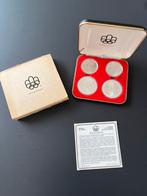 1976 Canada Montreal Olympic Games Silver Four Coins, Timbres & Monnaies, Monnaies | Pays-Bas, Enlèvement, Autres valeurs, Série
