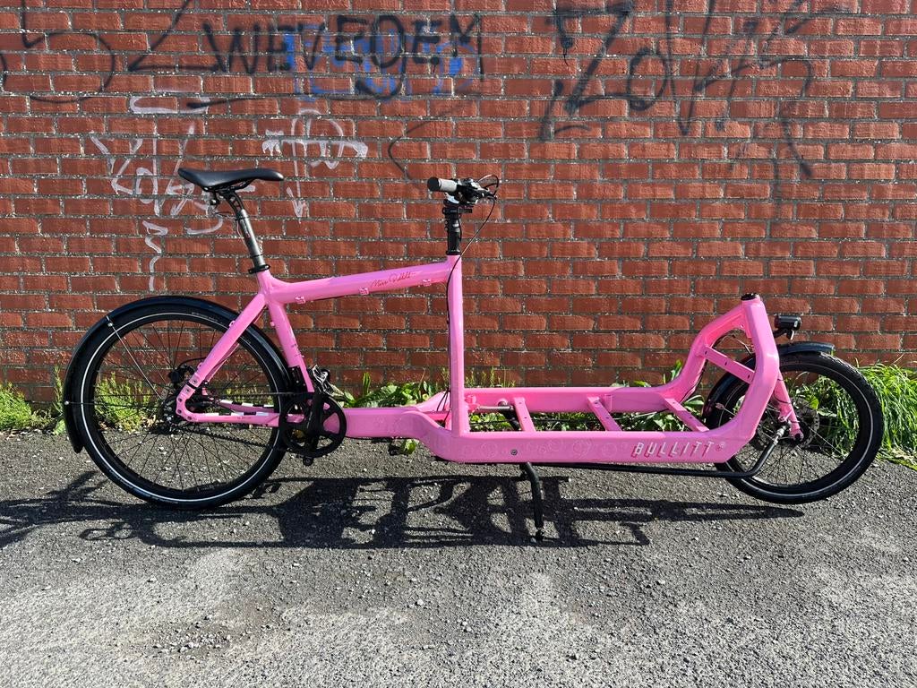 Roze Bullitt bakfiets, Fietsen en Brommers, Fietsen | Bakfietsen, Gebruikt, Ophalen