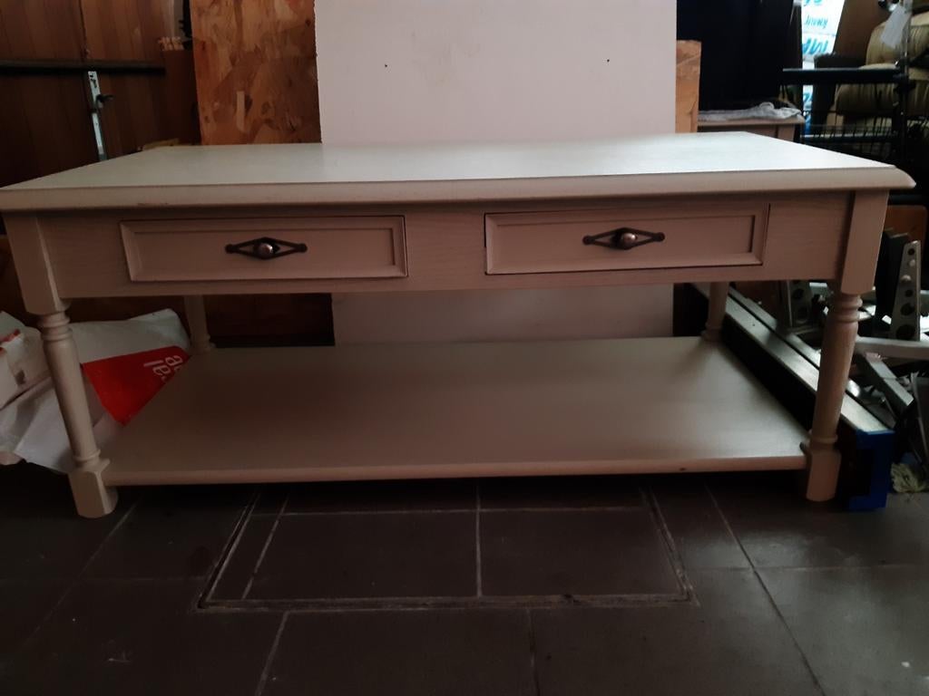 table basse country avec 2 tiroirs, Enlèvement