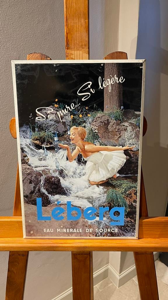 Léberg blikken bord., Verzamelen, Merken en Reclamevoorwerpen, Ophalen of Verzenden, Zo goed als nieuw, Reclamebord