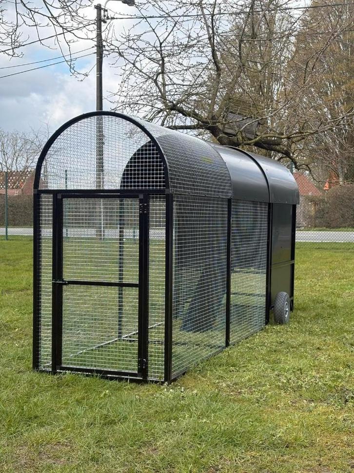 kippenren aluminium zwart large 2 meter, Animaux & Accessoires, Volatiles | Accessoires, Enlèvement