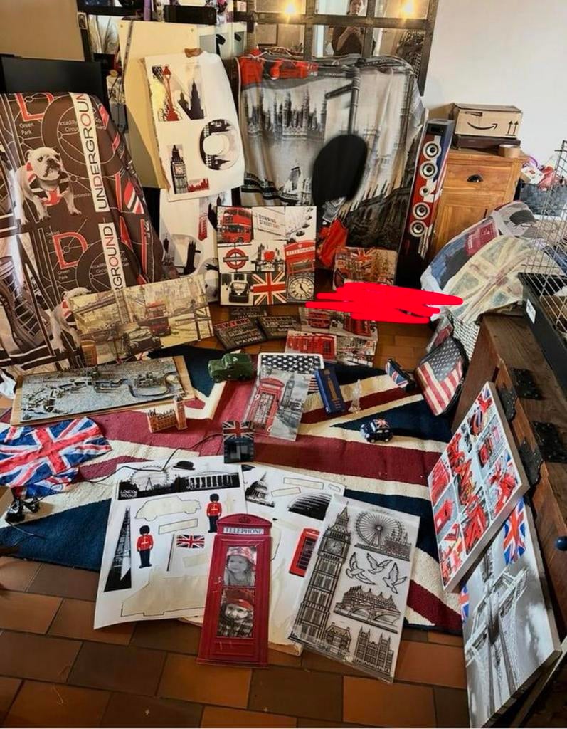Gros lot déco thème Londres / Angleterre/ UK/ British