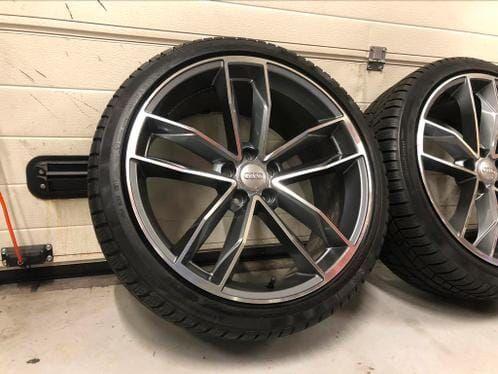 20inch Audi RS5 Style Velgen! Zgn A merk winterbanden! 5x112, Auto-onderdelen, Banden en Velgen, Banden en Velgen, Winterbanden