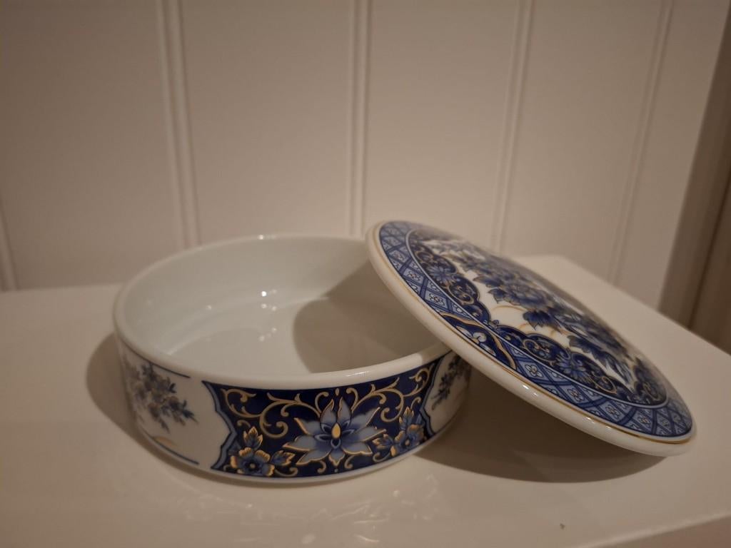 Vintage sieradenschaal met koninklijk pauwenmotief, Ophalen of Verzenden