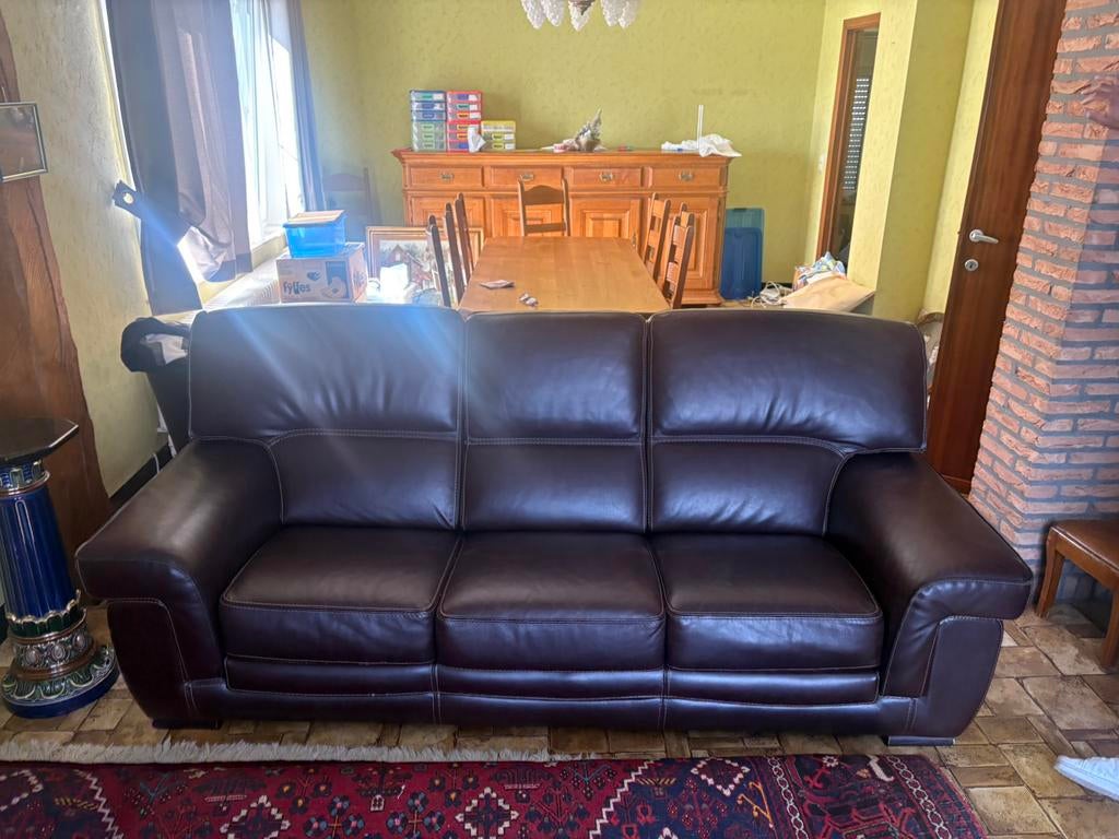Canapé cuir, Enlèvement, Comme neuf, Cuir