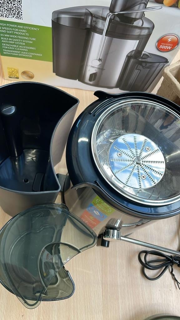 Carrot Sapcentrifuge / Juicer 500W – 2 Snelheden, Elektronische apparatuur, Juicers, Nieuw, Sapcentrifuge, Elektrisch, Ophalen