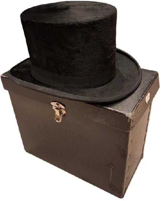 Borsalino zwarte fluwelen hoge hoed., Vêtements | Hommes, Chapeaux & Casquettes, B, Borsalino, Enlèvement ou Envoi, B