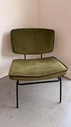 Lounge stoel fluweel groen, Ophalen, Zo goed als nieuw