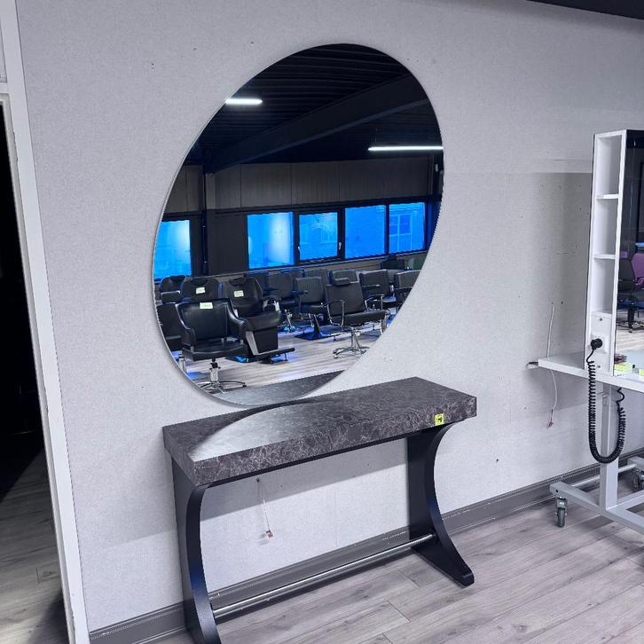 kaptafel spiegel bruin ovaal slaapkamer makeuptafel, Huis en Inrichting, Woonaccessoires | Overige, Nieuw, Ophalen of Verzenden