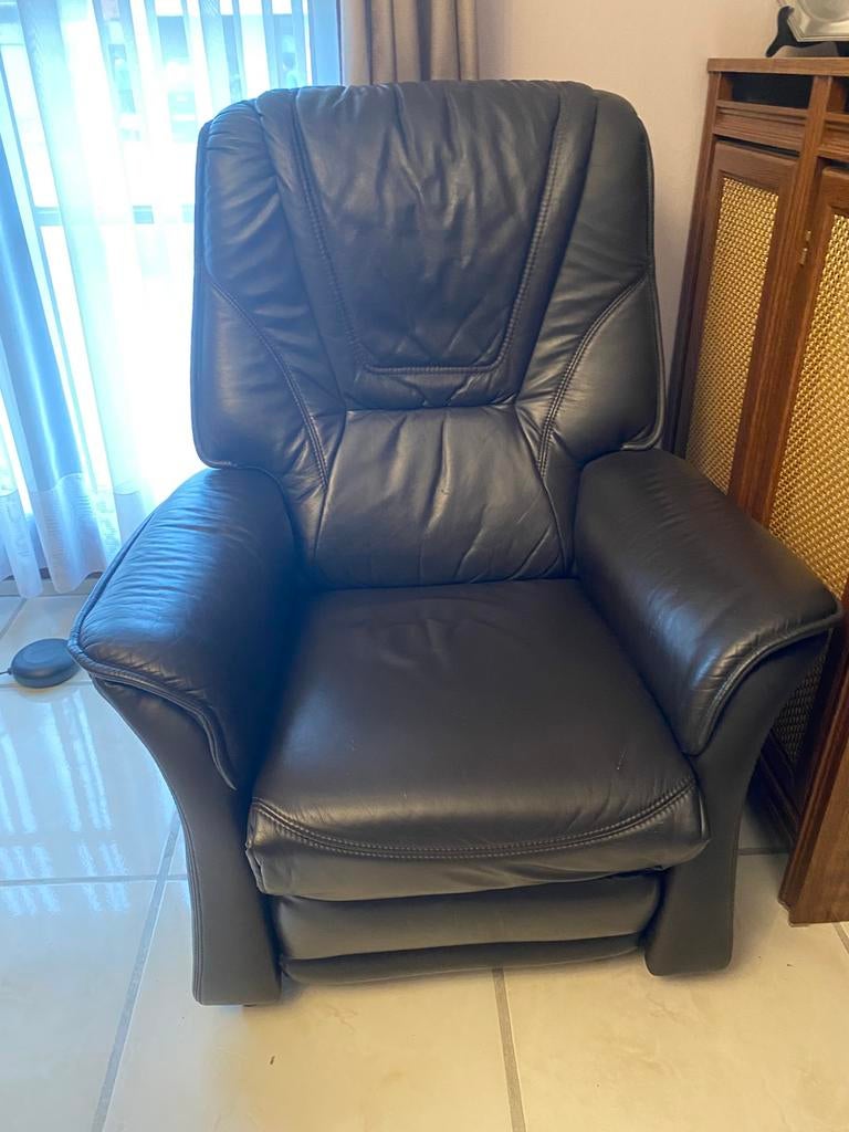 Electrische relaxzetel, Ophalen, Gebruikt, Leer