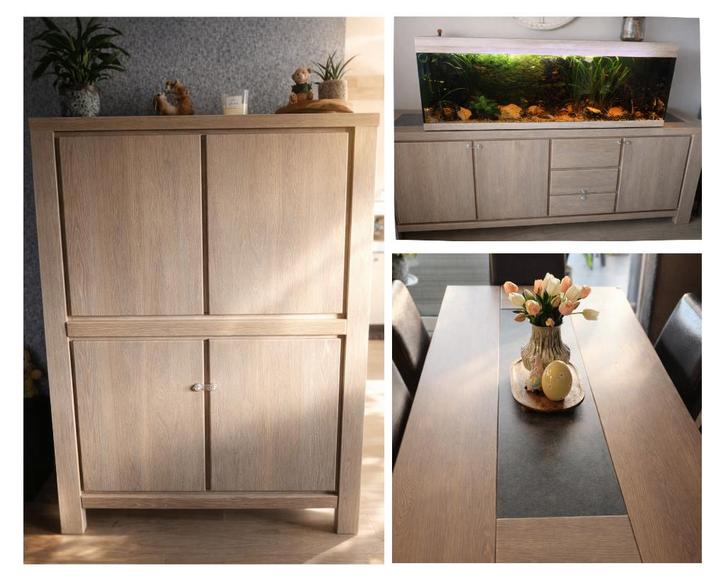 Salle à manger d'occasion + meuble TV (sans chaises), Maison & Meubles, Salles à manger complètes, Utilisé, Enlèvement