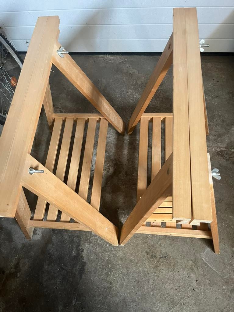 Lot de 2 tréteaux bois MITTBAK ikea - bon etat, Bricolage & Construction, 50 mm ou plus, Moins de 200 cm, Chêne, Enlèvement
