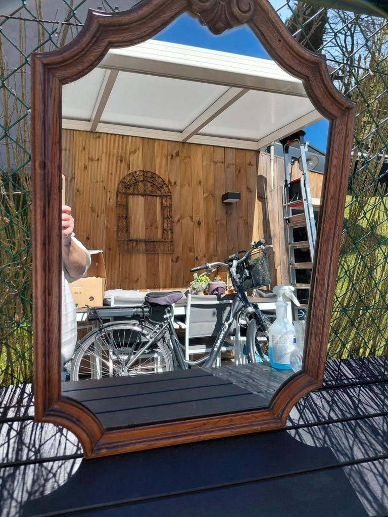 Grand miroir en bois, Enlèvement, Autres formes, 50 à 100 cm, Moins de 100 cm