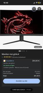 ️ Écran gaming MSI 24” incurvé – 144Hz – très bon état, Informatique & Logiciels, Moniteurs, Gaming, HDMI, 1 à 2 ms, Full HD