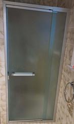 Douchedeur in mat glas, Ophalen, Zo goed als nieuw, Glas