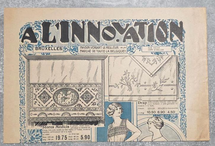 1925+Innovatie+Art Deco+Belgicana, Verzamelen, Merken en Reclamevoorwerpen, Zo goed als nieuw, Reclamebord, Ophalen