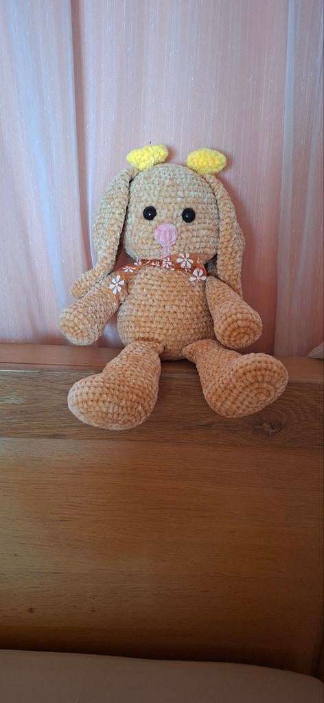Peluche fait main au crochet, yeux sécurisés, 22cm, Enlèvement, Lapin, Fait main