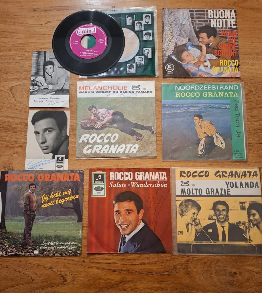 Collection de 7 singles de Rocco Granata., Enlèvement ou Envoi, Utilisé