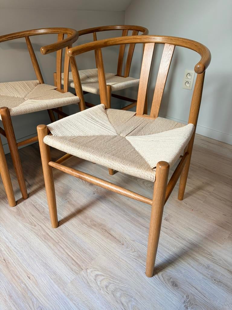 6 Jysk eetkamerstoelen met houten frame, Huis en Inrichting, Stoelen, Zo goed als nieuw, Ophalen