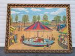 huile sur toile marouffle manege signe pastor, Antiquités & Art, Enlèvement ou Envoi