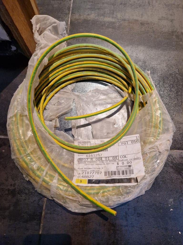 VOB aardingskabel 16mm2 - 40m, Bricolage & Construction, Électricité & Câbles, Enlèvement