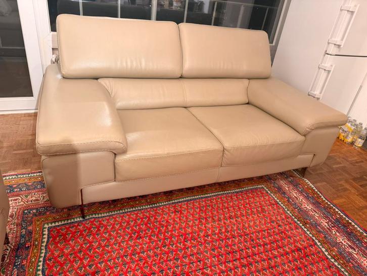 Salon en Cuir Château d’Ax 3+2 comme neuf ‼️, Maison & Meubles, Canapés | Salons, Comme neuf, Cuir, Enlèvement