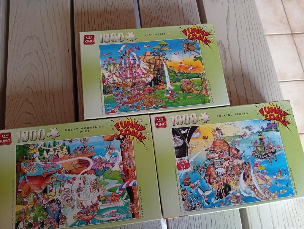 Pakket funny comics puzzels. King, Ophalen