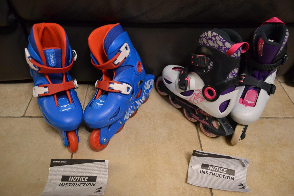 Roller decatlhon oxelo 30 à 32, Sports & Fitness, Rollers 4 roues en ligne, Réglable, Enlèvement, Utilisé