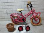 Loekie 12 inch kinderfiets roze - inclusief zijwielen, Fietsen en Brommers, Ophalen, Gebruikt, Minder dan 16 inch, Zijwieltjes