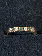 Bague en or 18 carats et emeraudes, Bijoux, Sacs & Beauté, Enlèvement, Comme neuf, Or, Or