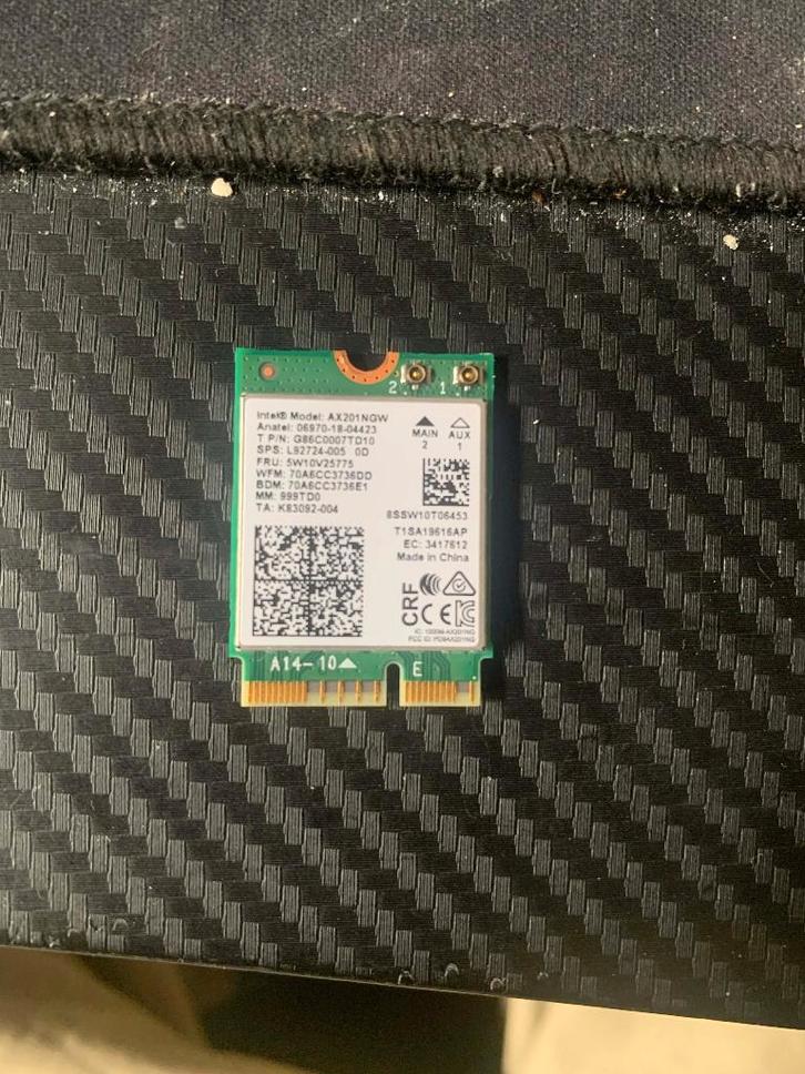 Intel AX201NGW P/N: G86C0007TD10 Wireless Card, Computers en Software, Netwerkkaarten, Refurbished, Intern, Verzenden