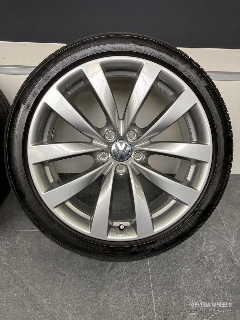 19” originele Volkswagen Passat B7 B8 velgen + banden 5x112, Autos : Pièces & Accessoires, Pneus & Jantes, Pneus et Jantes, Véhicule de tourisme