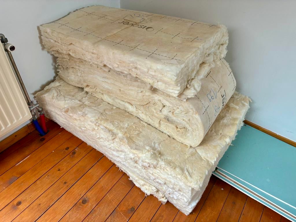 glaswol isolatie (Isover), Bricolage & Construction, Isolation & Étanchéité, Comme neuf, Isolation des murs, Laine de verre, Enlèvement
