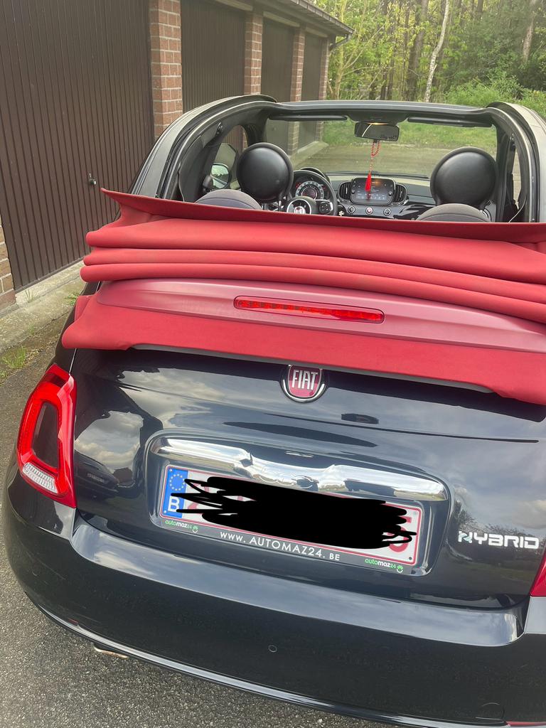 Fiat 500c hybrid 03/2021, Auto's, Fiat, Particulier, 500C, Airconditioning, Apple Carplay, Open dak, Panoramadak, Hybride Elektrisch/Benzine