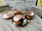 Ensemble d'ustensiles de cuisine en cuivre Vintage Unicorn, Maison & Meubles, Enlèvement ou Envoi, Utilisé, Autres matériaux, Ensemble de casseroles